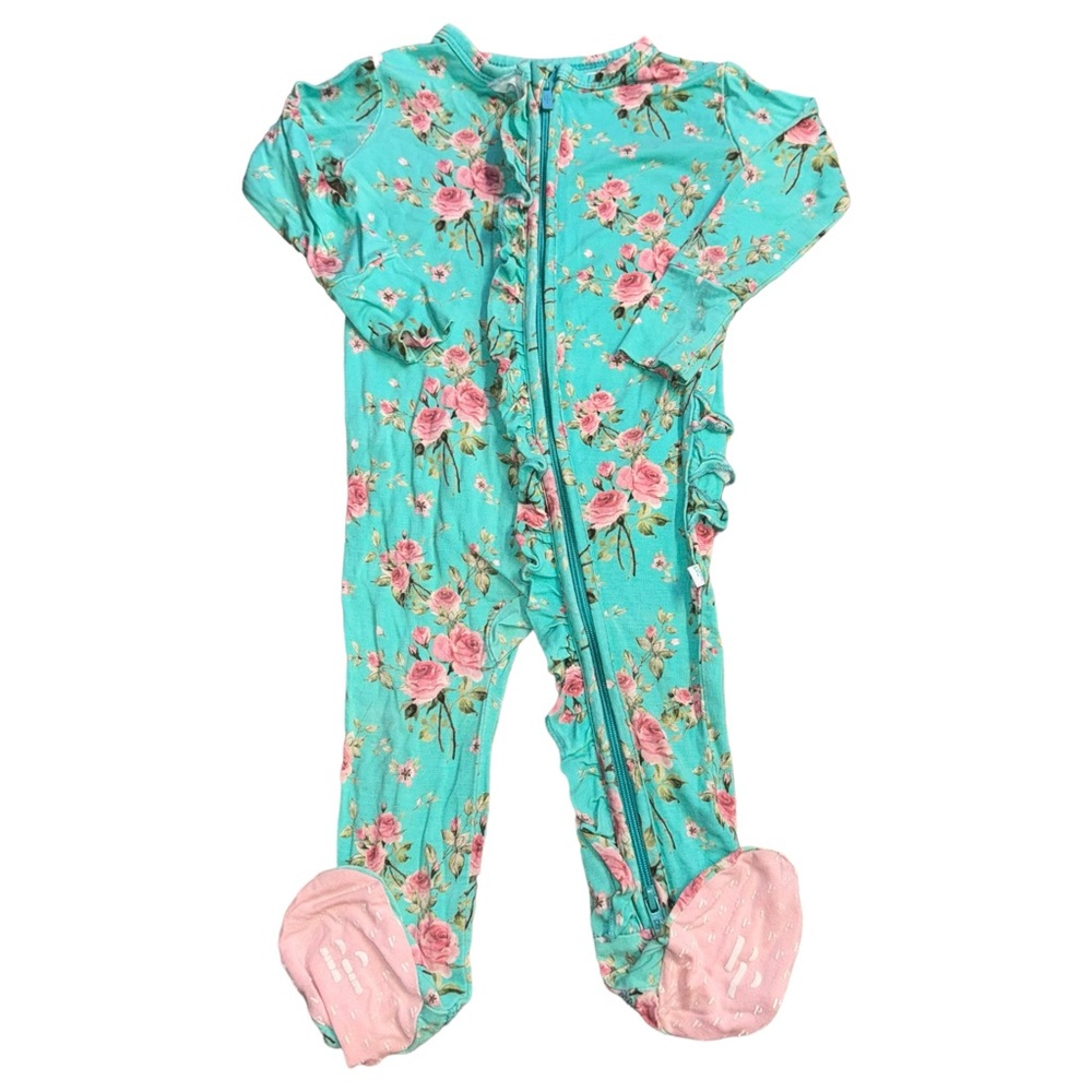 Posh Peanut Floral Ruffle Zip